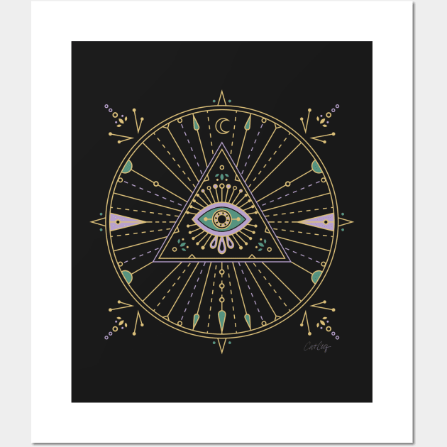 Evil Eye Mandala Wall Art by CatCoq